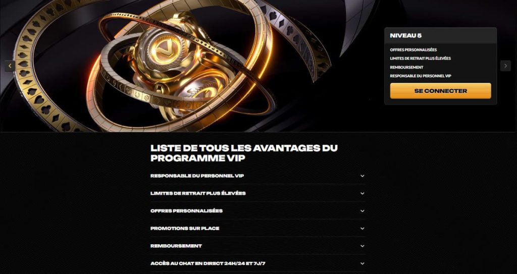 avantages vip spinsy casino