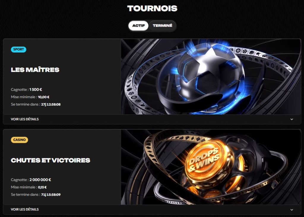 tournois spinsy casino
